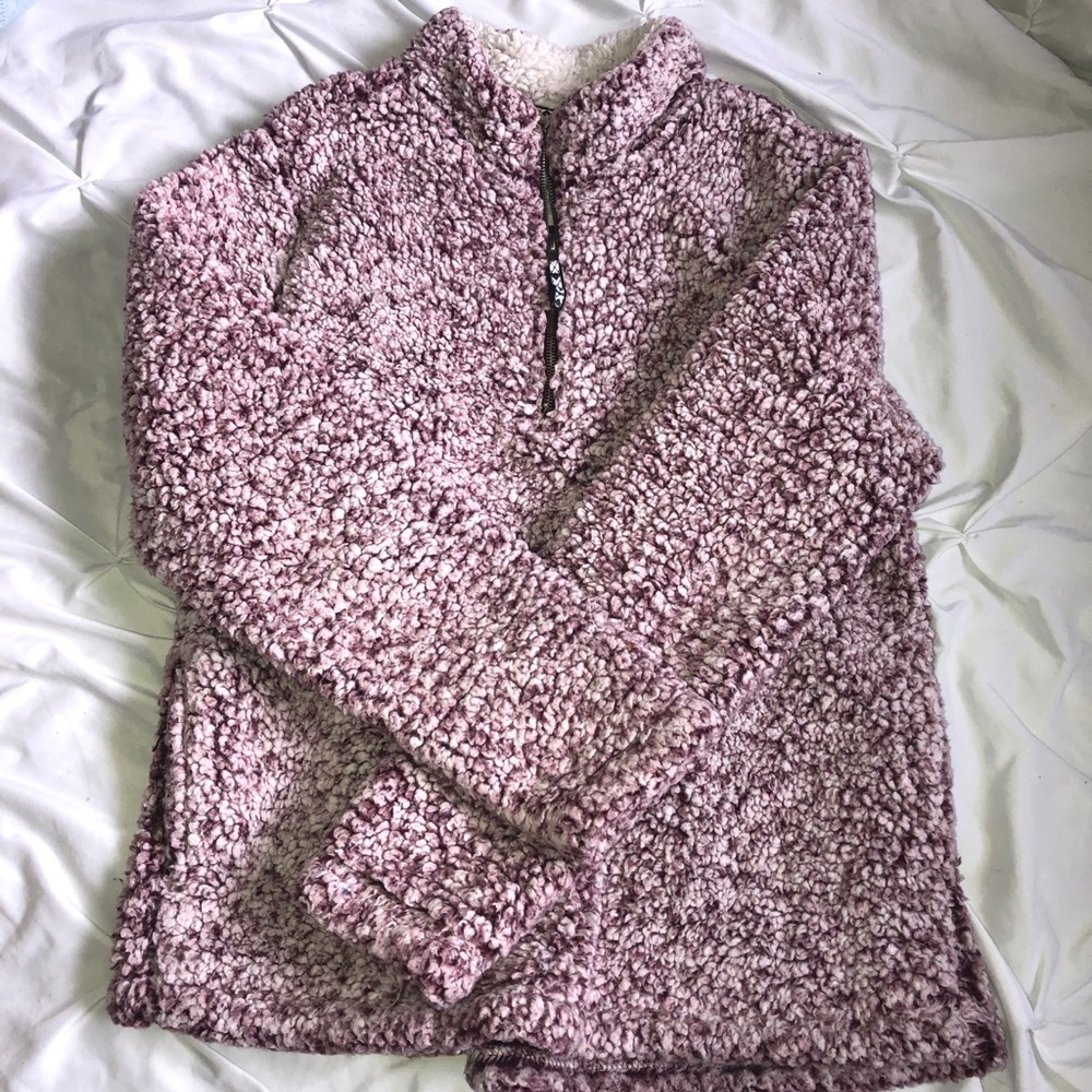 Red Sherpa sweater